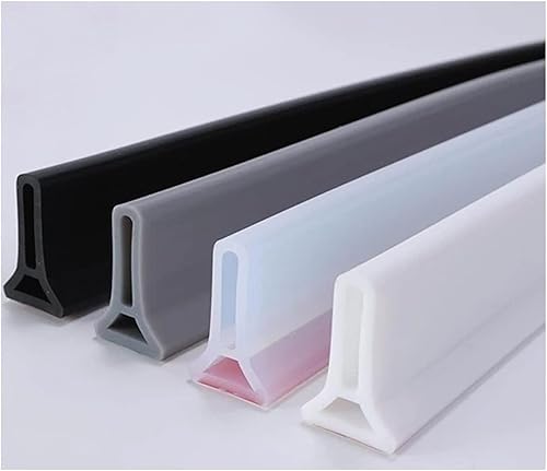Tira de tapón de agua para piso, tapón de agua de silicona para baño, tira impermeable flexible, barrera de agua para puerta de ducha de silicona,