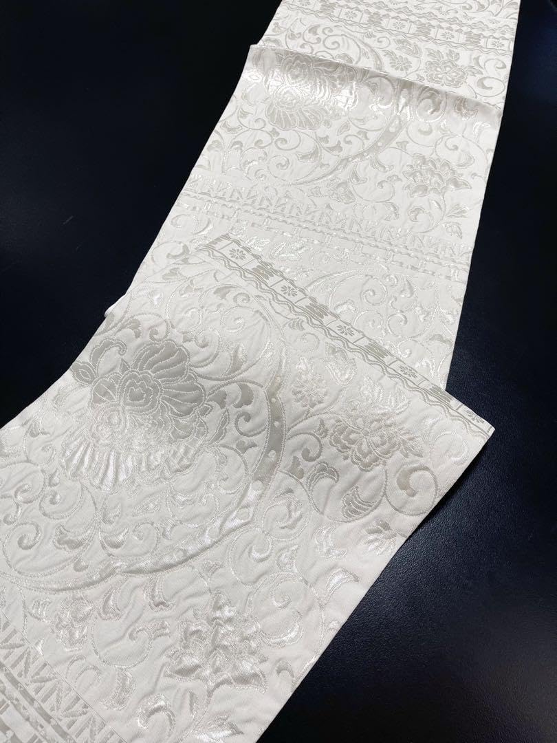 Amazon.co.jp: お仕立て付きふくれ織更紗唐草西陣織袋帯オフ