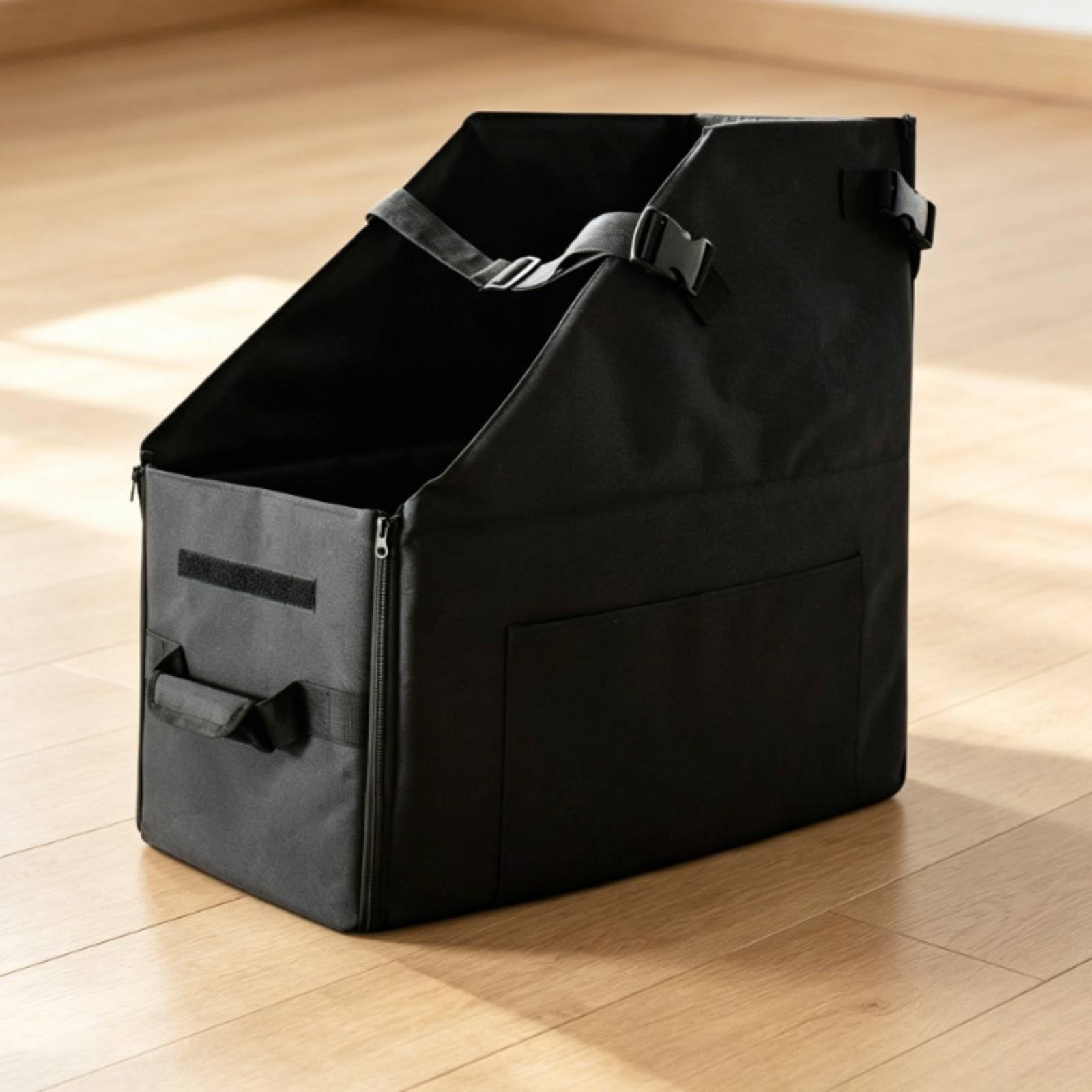Qianly Organizador de Maletero Plegable Caja Portátil para Coche Contenedor Ordenador Bolso de Maletero con Oxford 600D Reforzado y Diseño Plegable para