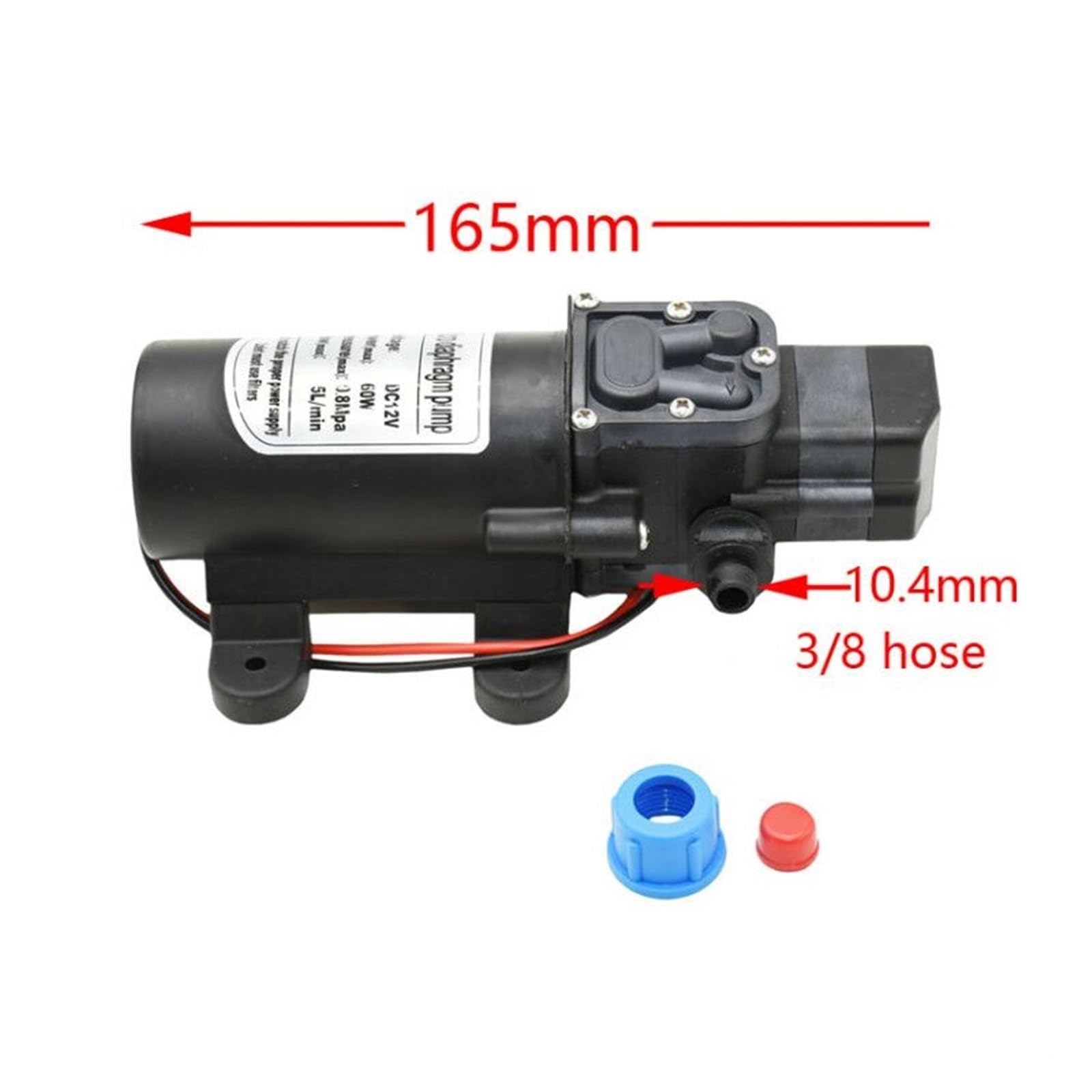 Pompa Dell'acqua Ad Alta Pressione DC 12Volt 60W Pompa A Membrana For Pistola Ad Acqua For Autolavaggio Irrigazione Del Giardino