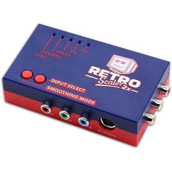 Retoscaler 2x A/V to Converter and Line Duller Retro Game Console Red/Blue