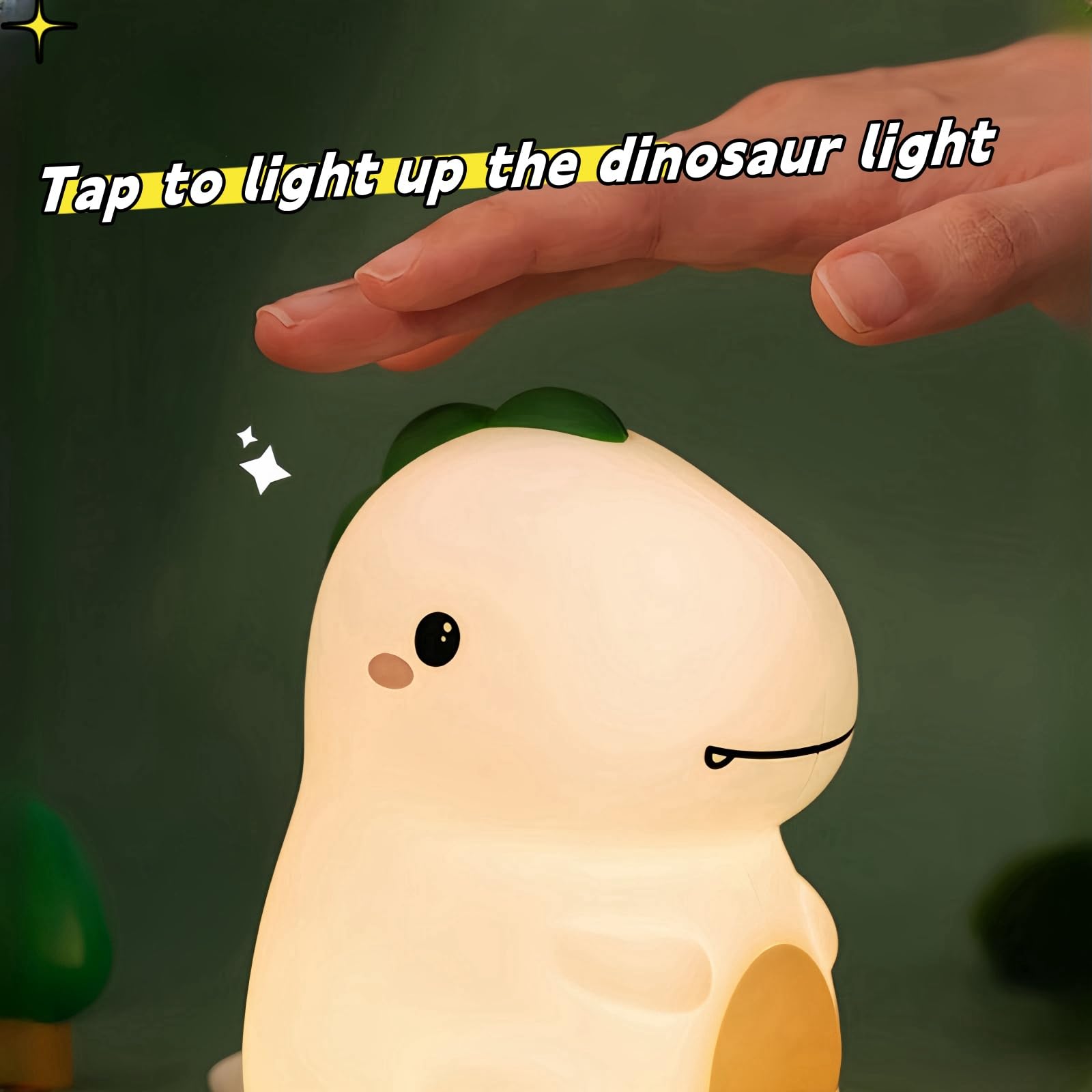 Danolt Dinosaur Night Light, Silicone, Green, Decoration, Tabletop - Image 2