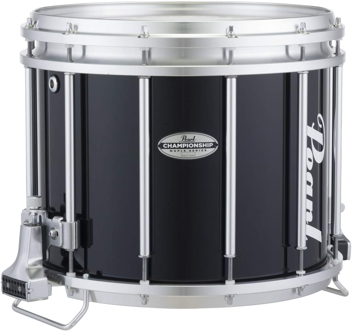Pearl Championship Maple Marching Snare Drum - 14 x 12 inch - Midnight Black