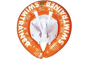 FREDS SWIM ACADEMY SWIMTRAINER Classic Orange, Baby Pool Float Ring for Toddlers and Infants
