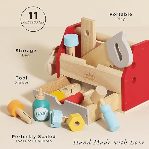 Miniatura 2 de Le Toy Van - Caja de herramientas educativa de madera para autos y construcción, juego de rol | Herramientas de madera para niños - Adecuado para