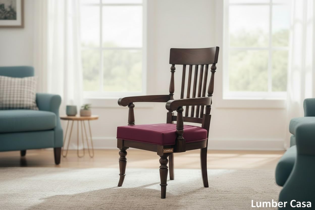 Crafted from Premium Walnut Chair with a Natural -matt Polished Finish, ensuring Lasting Durability and a Warm, Elegant Aesthetic (Walnut, Brown, MATT)-image-21