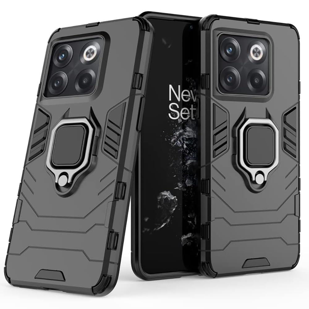 Casotec Armor OnePlus 10T 5G Defender Case | Rotating Ring Holder & Kickstand in-Built | Military Grade Armor | 360 Degree Protection Back Cover for OnePlus 10T 5G (Black) (B0CFJPJNHJ) Amazon Price History, Amazon Price Tracker