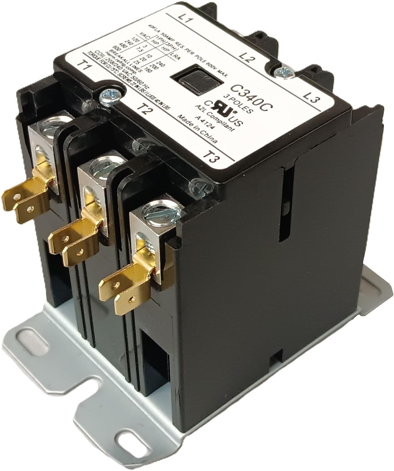 Packard 3 Pole 40 Amp 208/240 Vac Contactor C340C