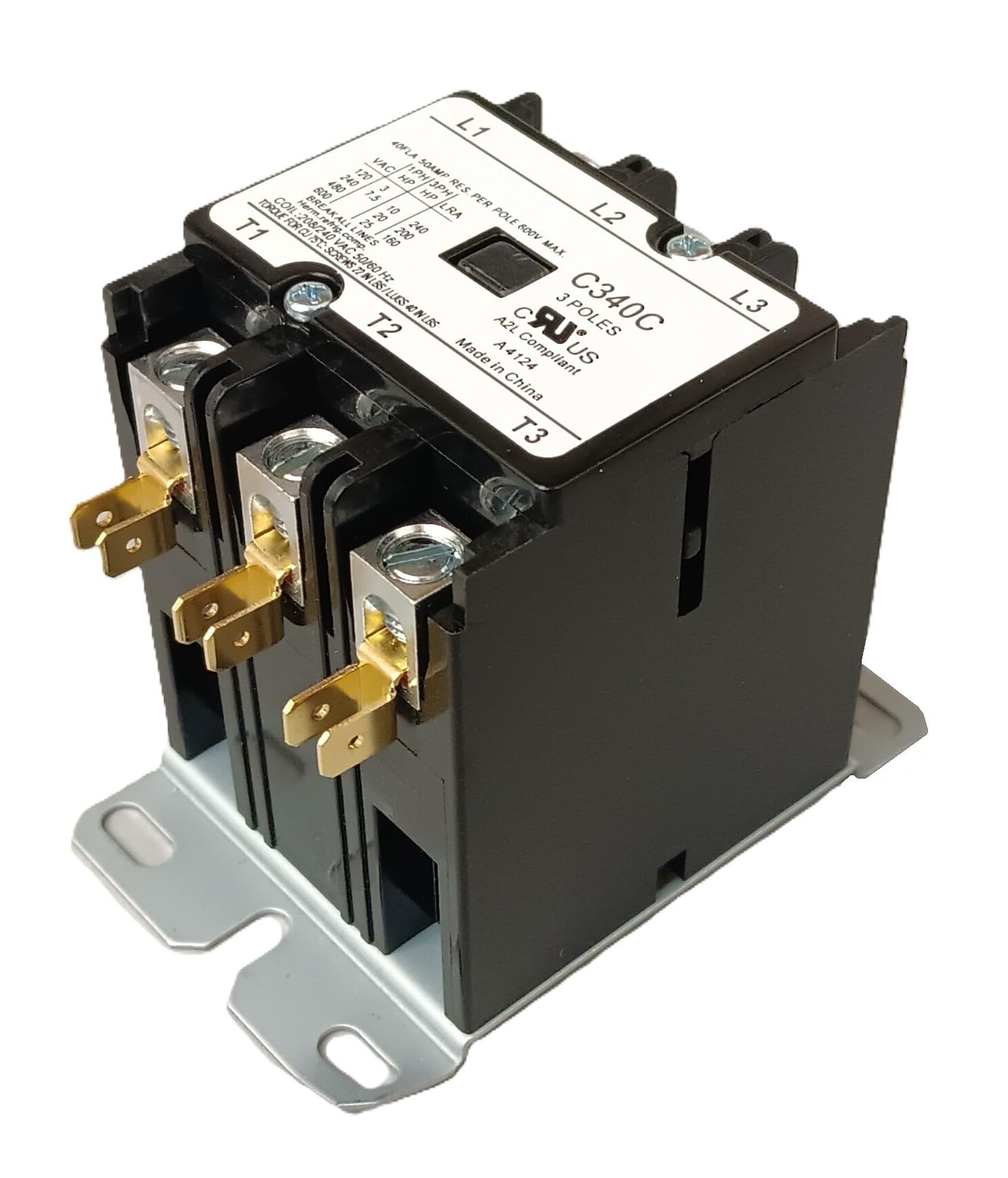 Packard 3 Pole 40 Amp 208/240 Vac Contactor C340C