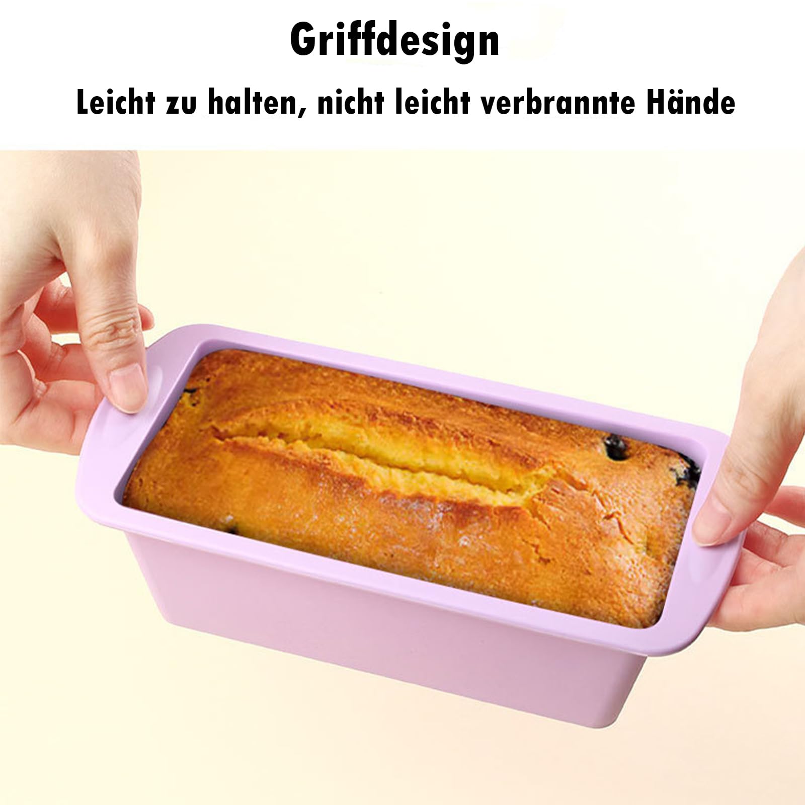 Tcnzdy 4 Stück Silikon Backform Mini Rechteck 19,2 x 9,5 x 5,5 cm für Heißluftfritteuse