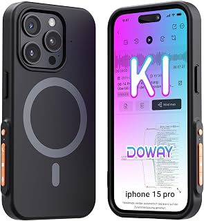 KI Digitales Diktiergerät mit Handyhülle, App-Steuerung, über 80+ Sprachen, Transkribieren und Zusammenfassen, Rauschunterdrückung, 120+ Vorlagen, One-Touch-Aufnahme, Kompatibel mit iPhone 15Pro