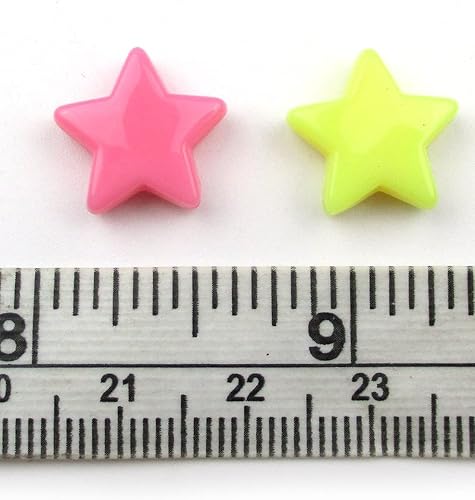 Miniatura 5 de 500 cuentas espaciadoras de estrellas acrílicas de colores mixtos de bebé de 0.512 in0.5 pulgadas para hacer joyas y manualidades