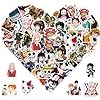 100PCS Japanese Anime Mixed Funny Cartoon Waterproof Sticker for Water Bottles Cartoon Characters Stickers for Kids, Toddlers, Teens, Girls, Adults (Japanese Anime)