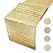 Acrabros Sequin Table Runners Gold- 12 by 108 Inch Glitter Gold Table Runner-Gold Event Party Supplies Fabric Decorations for Wedding Birthday Baby Shower