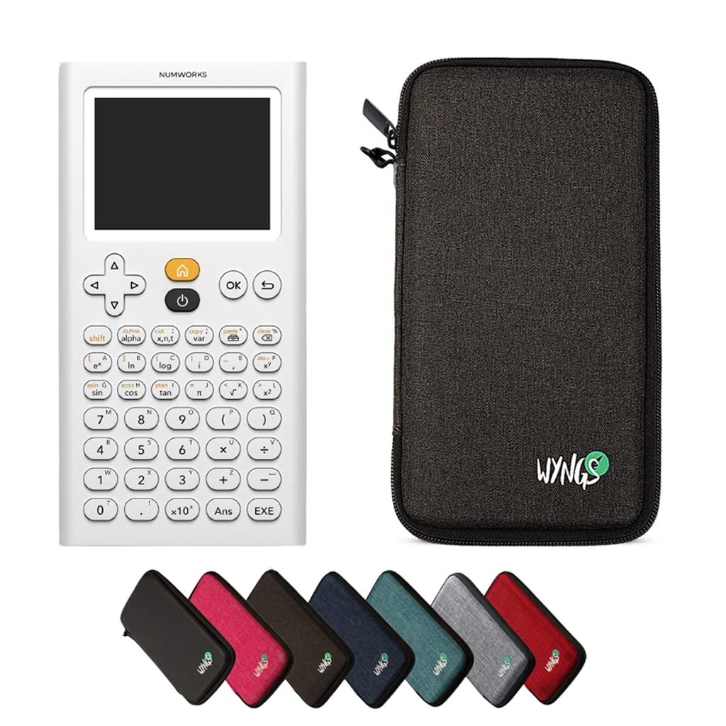 NumWorks con Funda Protectora WYNGS Gris Oscuro - Calculadora Gráfica - Paquete Básico