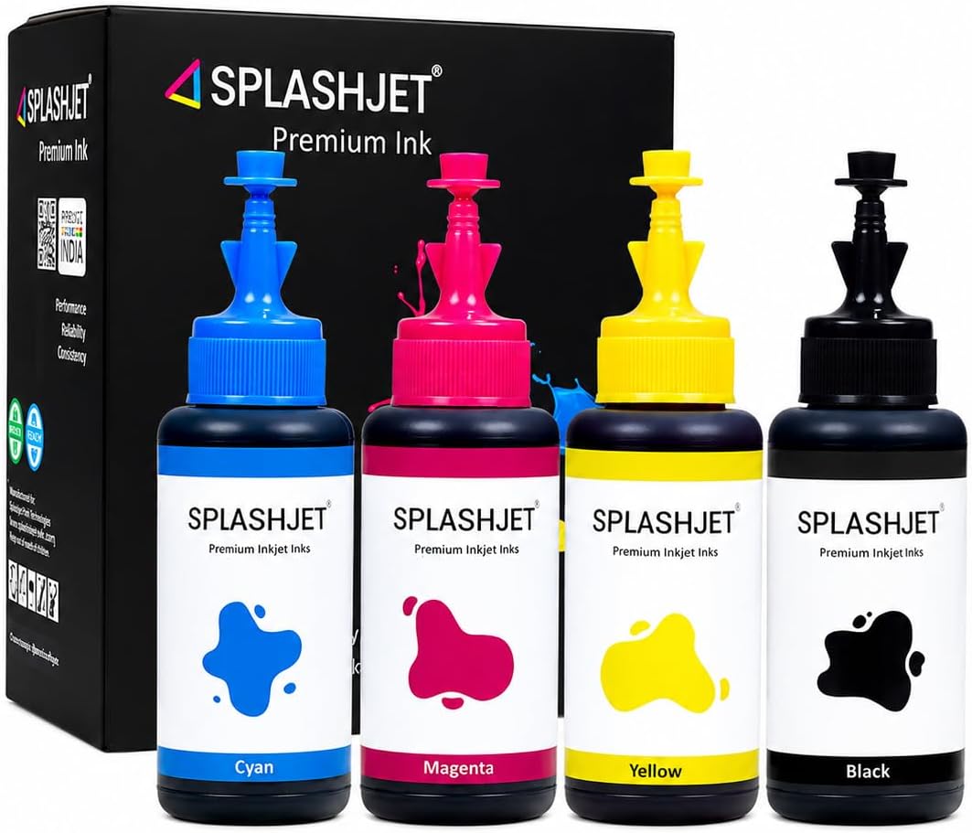 T664 Compatible Refill Ink for Epson L130, L360, L380, L361, L565, L210, L220, L310, L350, L355, L365, L385, L405, L455, L485 Printers (C/M/Y/Bk - 70g x 4) - 501756
