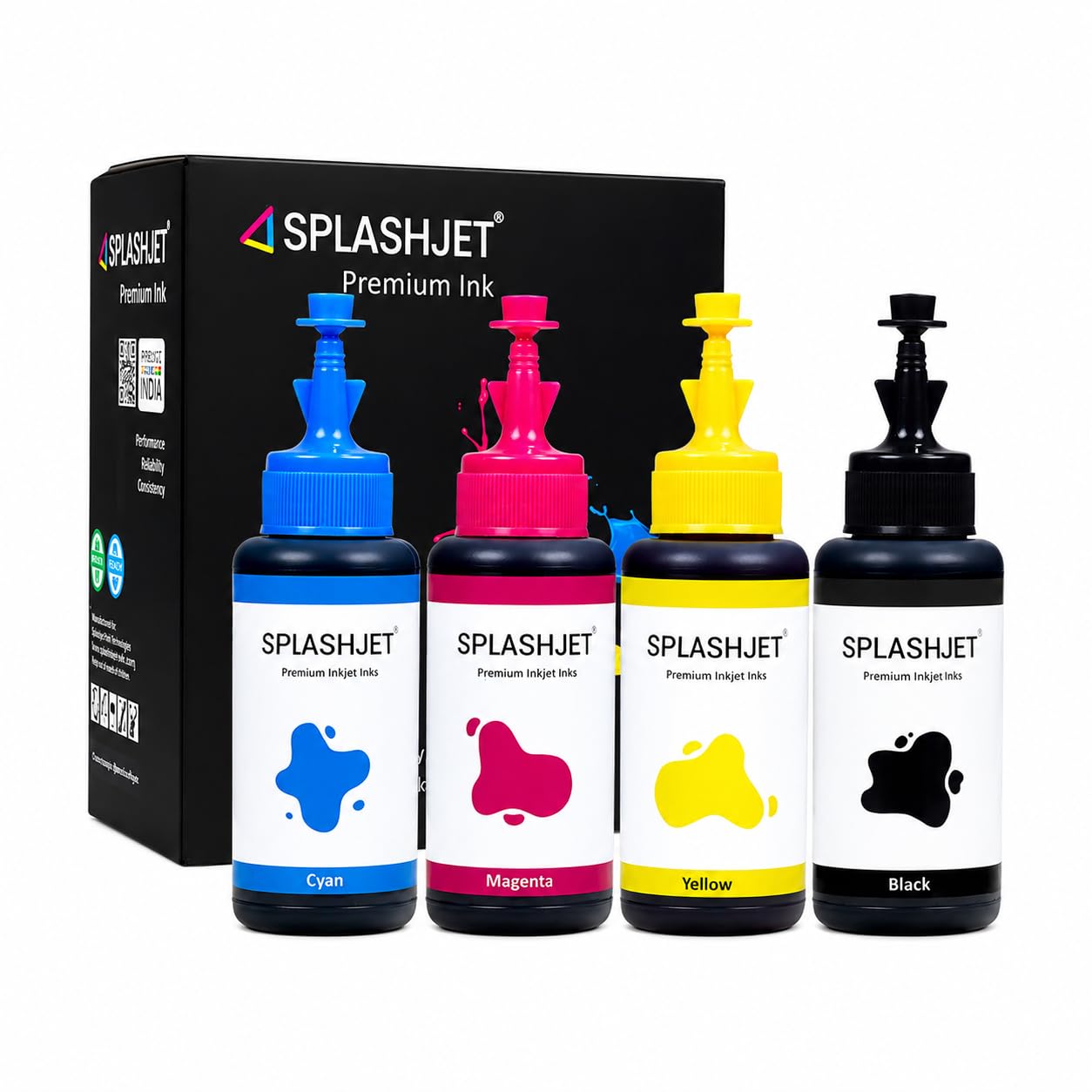 Splashjet T664 Compatible Refill Ink for Epson L130, L360, L380, L361, L565, L210, L220, L310, L350, L355, L365, L385, L405, L455, L485 Printers (C/M/Y/Bk - 70g x 4) - 501756-picture-21
