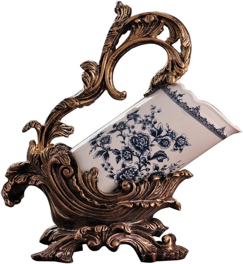 Home European Vintage Ceramic Wine Rack Ornaments Living Room Cabinet Bottle Holder