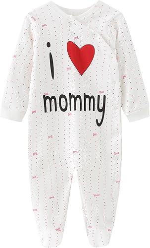 Miniatura 3 de Conjunto de 4 pijamas para bebés y niñas de una sola pieza de algodón para recién nacidos, conjunto de 4