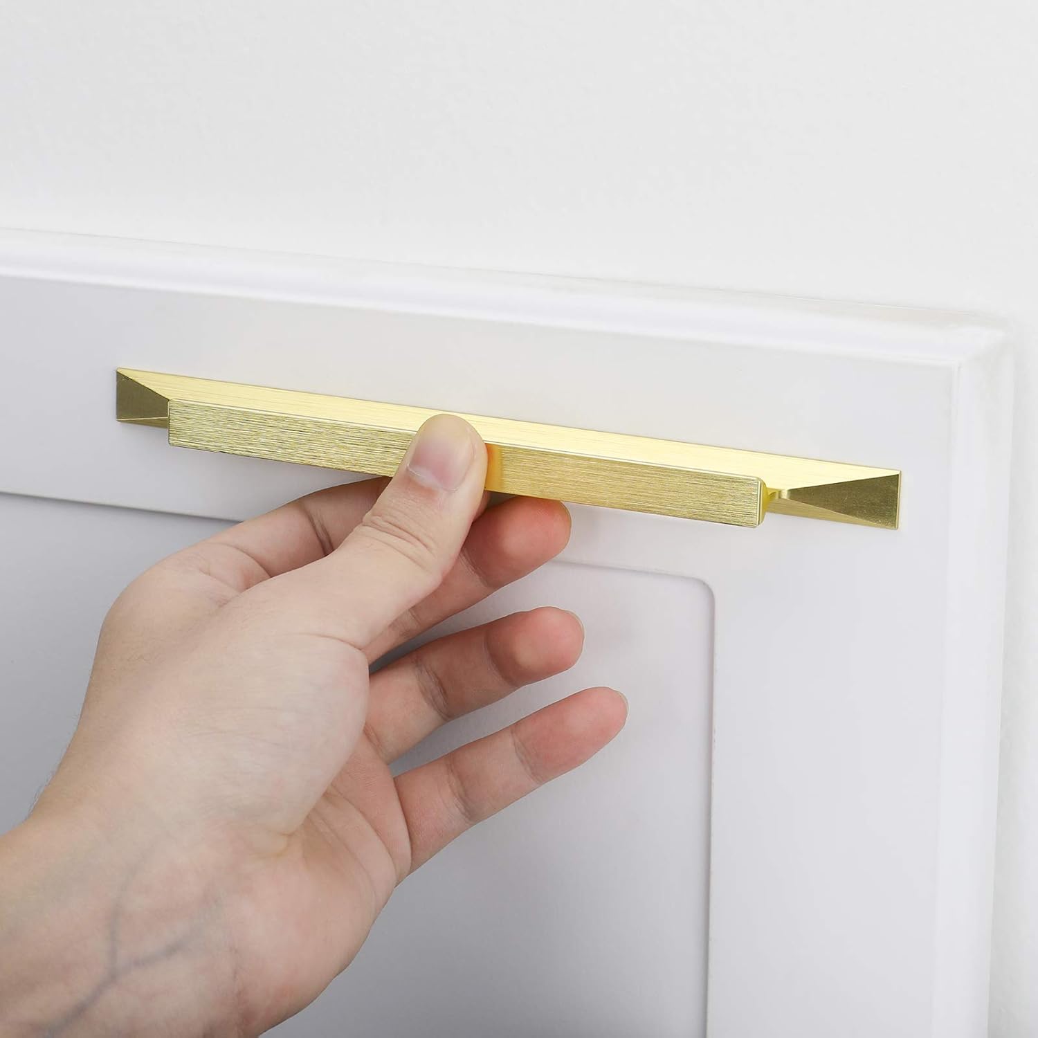 homdiy Cabinet Handles Kitchen Cabinet Pulls Gold Cabinet Hardware - Aluminum Alloy Drawer Pulls 96mm Cabinet Pulls Solid Drawer Handles for Dresser, 25 Pack