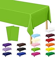 Vista 61 de QZYL 4 manteles de picnic con fundas de banco, manteles de plástico negro, 54 x 108 pulgadas, fundas rectangulares desechables impermeables