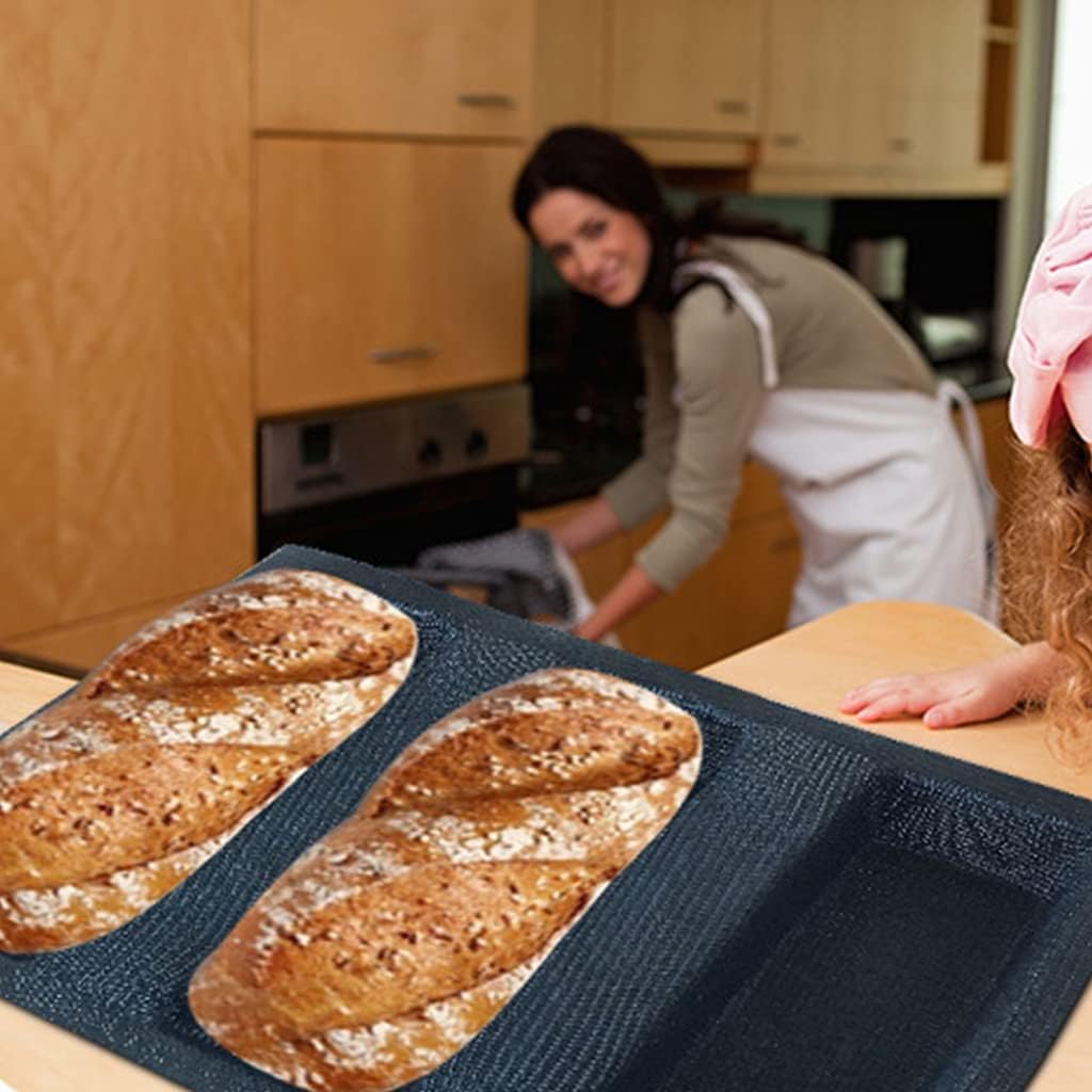 Non-Stick Perforated Practical French Bread Pan Forms Hot Dog Molds Bread Moulds