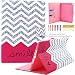 iPad Air 2 (2014 Release) Case, Dteck(TM) Fashion Slim Flip Folio Cute Cartoon Stand Case with {Card Slots} Protective Synthetic Leather Wallet Tablet Cover for Apple iPad Air 2(Red Waves)