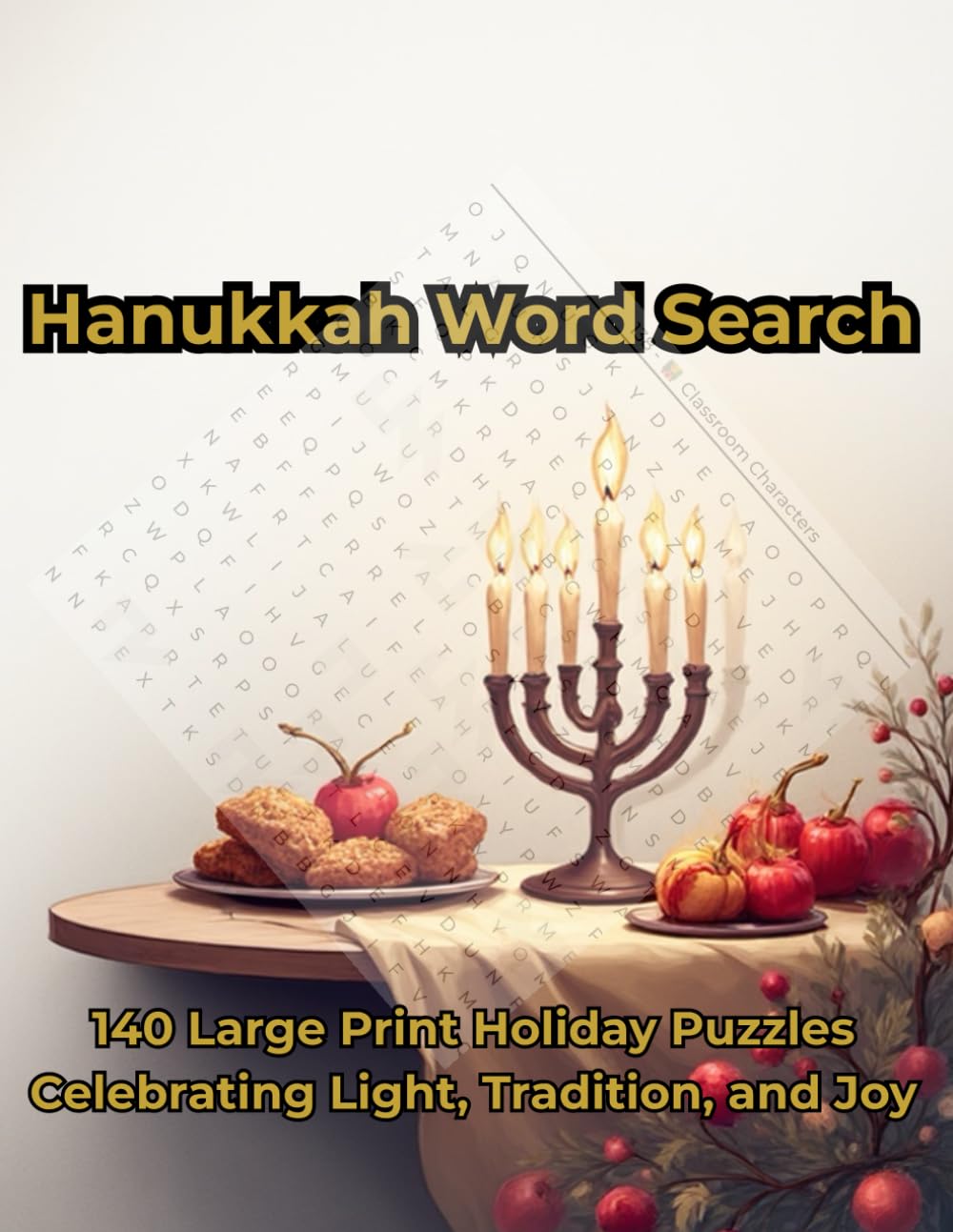 Hanukkah Word Search: 140 Large Print Holiday Puzzles Celebrating Light, Tradition, and Joy