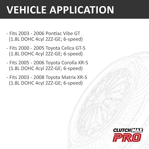Miniatura 2 de ClutchMax PRO OEM Premium - Volante de embrague compatible con Pontiac Vibe GT 2000-2005 Toyota Celica GTS 2005 2006 Corolla XRS 2003-2008 Matrix