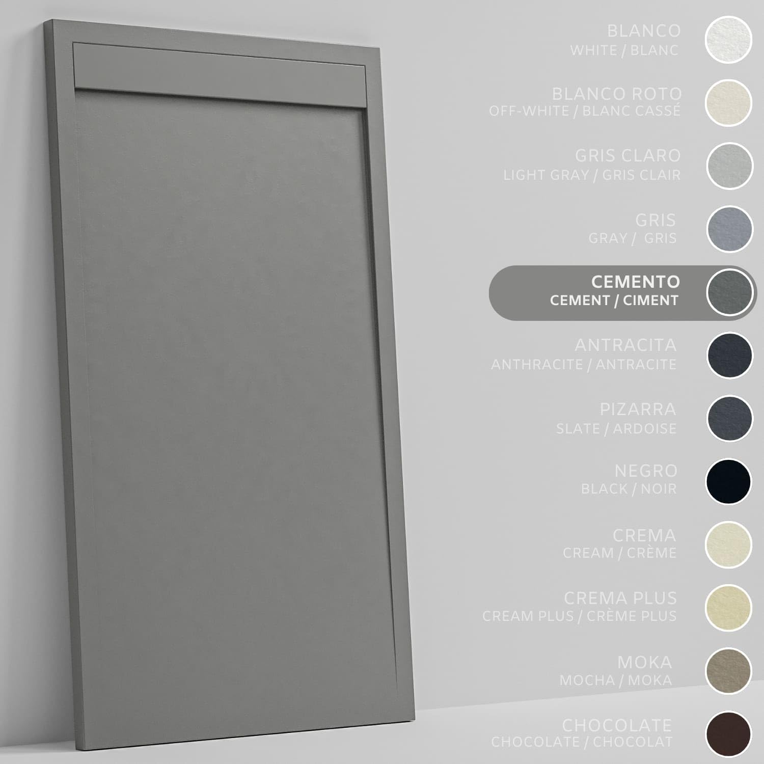 SoulHome Piatto Doccia in Resina 120x80 Cemento Design minimalista
