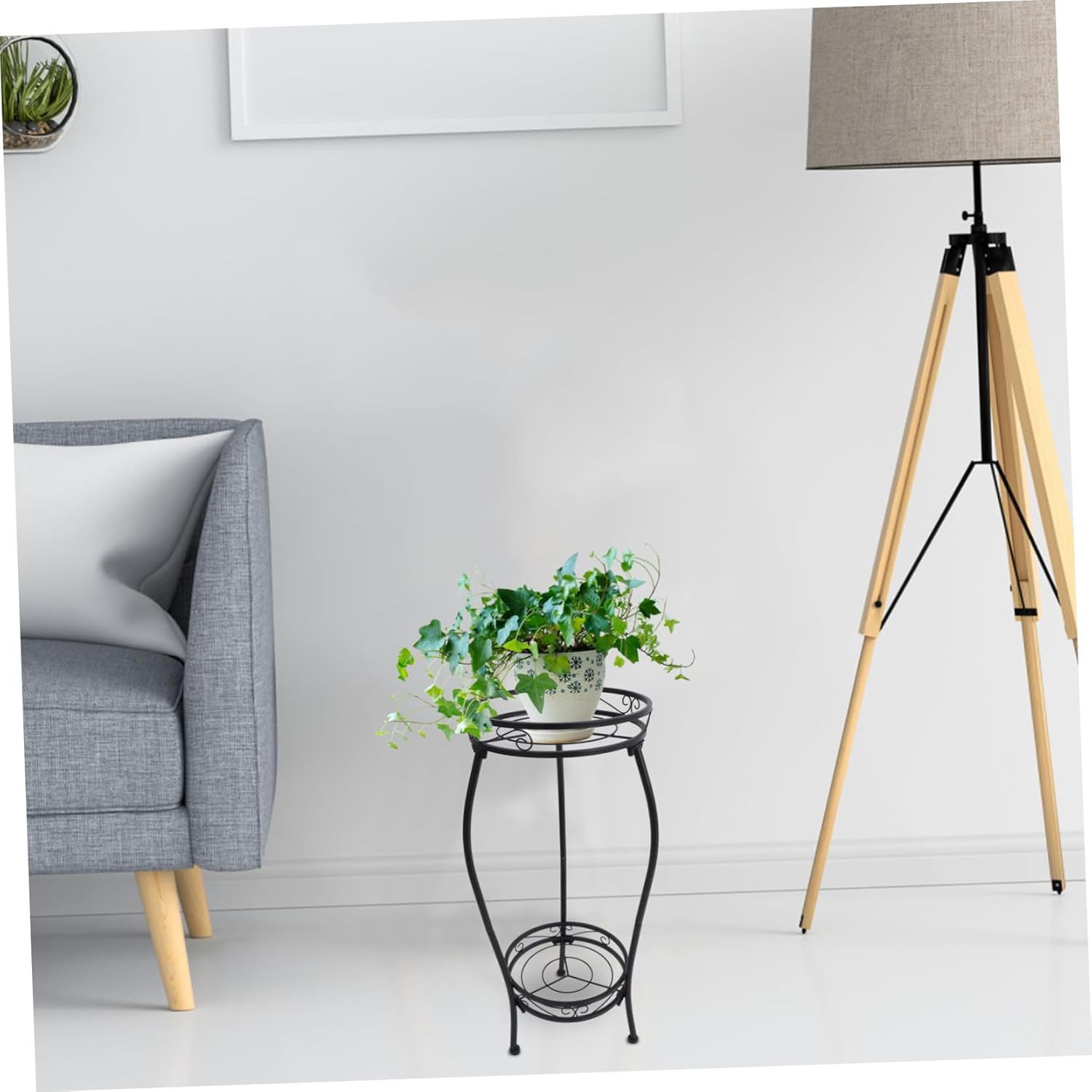 Double Layer Flowerpot Stand Indoor Plant Shelf Plant Stands for Living Room Garden Patio