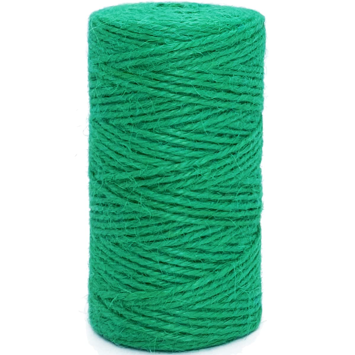 Colored Jute Twine 328 Feet Durable Natural Jute Rope String Perfect for Arts Crafts Mason Jars Knife Handle Wrapping Wedding Decorations Home Gardening Packing String for Gifts Presents,Grass Green