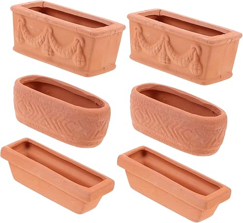 Happyyami Jardineras de interior Vintage Decoración 6 unids Thumb Lavabo Cerámica Mini Macetas de Cerámica Mini Macetas de Cerámica Interior Mini