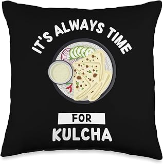Kulcha Food Lover It's Always Time For Eating Kulcha Throw Pillow
