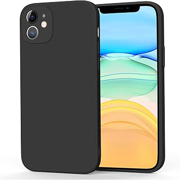 Silicone Case for iPhone 11 Case 2019 6.1-Inch, Silky-Soft Touch Gel Rubber Cover, Full Protective Shockproof Anti-Scratch Phone Case for Apple iPhone 11 Black