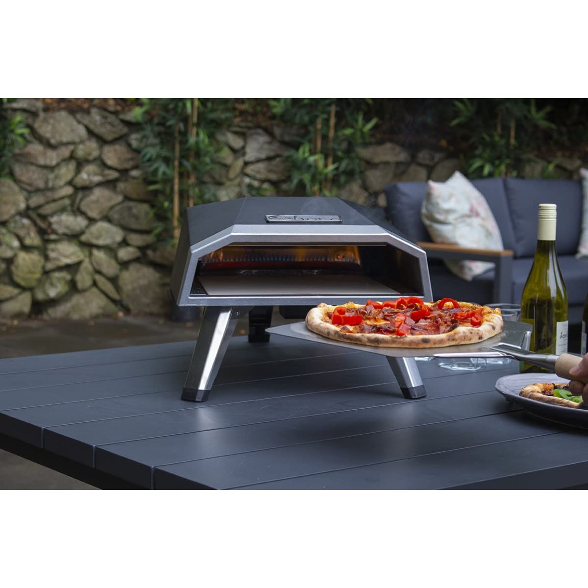 Sahara - Gas Pizza Oven Z12 450°C Portable Fire Stone Gas Hose Pre-Assembled 5 Year Warranty Outdoor Use