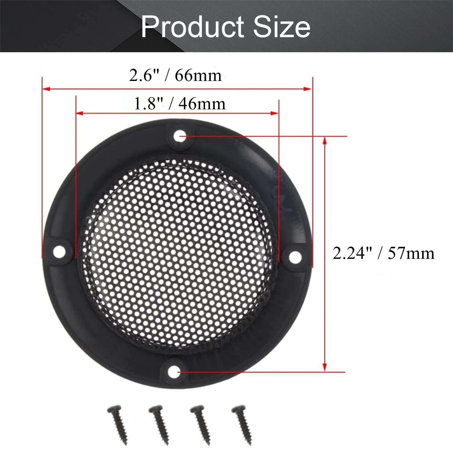 DS18 PRO Universal 8 Inch Plastic Speaker Grill Cover Black Set of 2 – Robidoux Inc