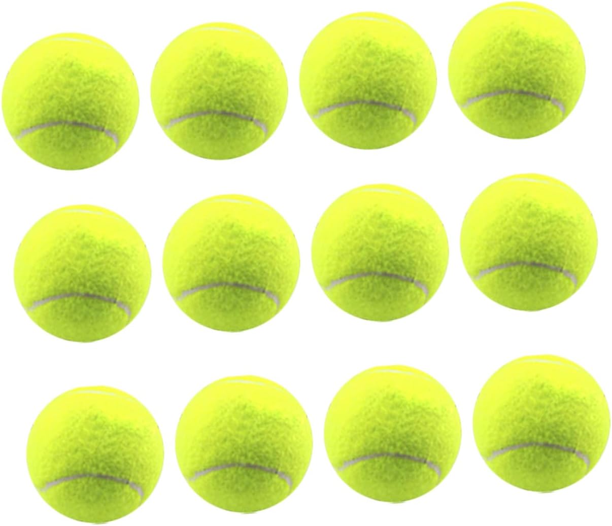 12PCS Tennis Balls for Training and Sports Practice Comfortable Felt Fabric Easy Control Bulk Pack for Outdoor Court Use