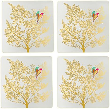 Portmeirion Home & Gifts Chelsea Square Placemat, Cork Backed, Wood, Multi-Colour, 31 x 40 x 2.4 cm