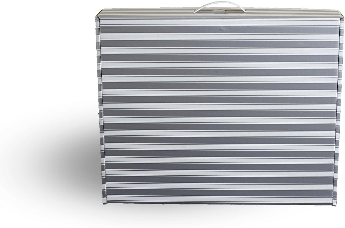 Silver & White Striped wedding dress airline travel storage box 51x43x10cm with 10,20 or 40 Large sheets Acid free tissue included (just click "2 NEW" for the 20 and 40 options)