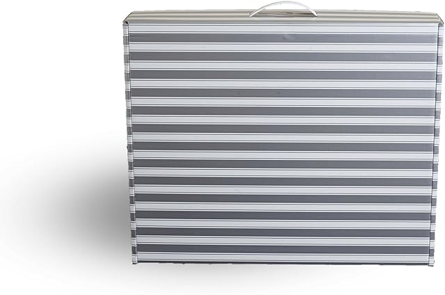 Silver & White Striped wedding dress airline travel storage box 51x43x10cm with 10,20 or 40 Large sheets Acid free tissue included (just click "2 NEW" for the 20 and 40 options)