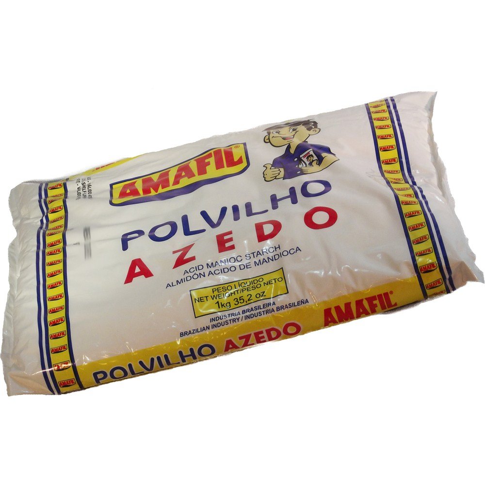 Amafil Sour Manioc Starch 35.2 Oz | Polvilho Azedo 1kg (Pack of 04)
