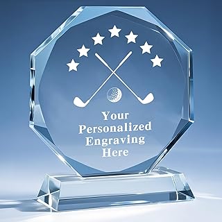 Personalized Trophy Award - Plaques Personalized Engraved - Custom Crystal Awards and Trophies for Employee Recognition, Event, Sport, Competition - Coworker Employee Appreciation Gifts