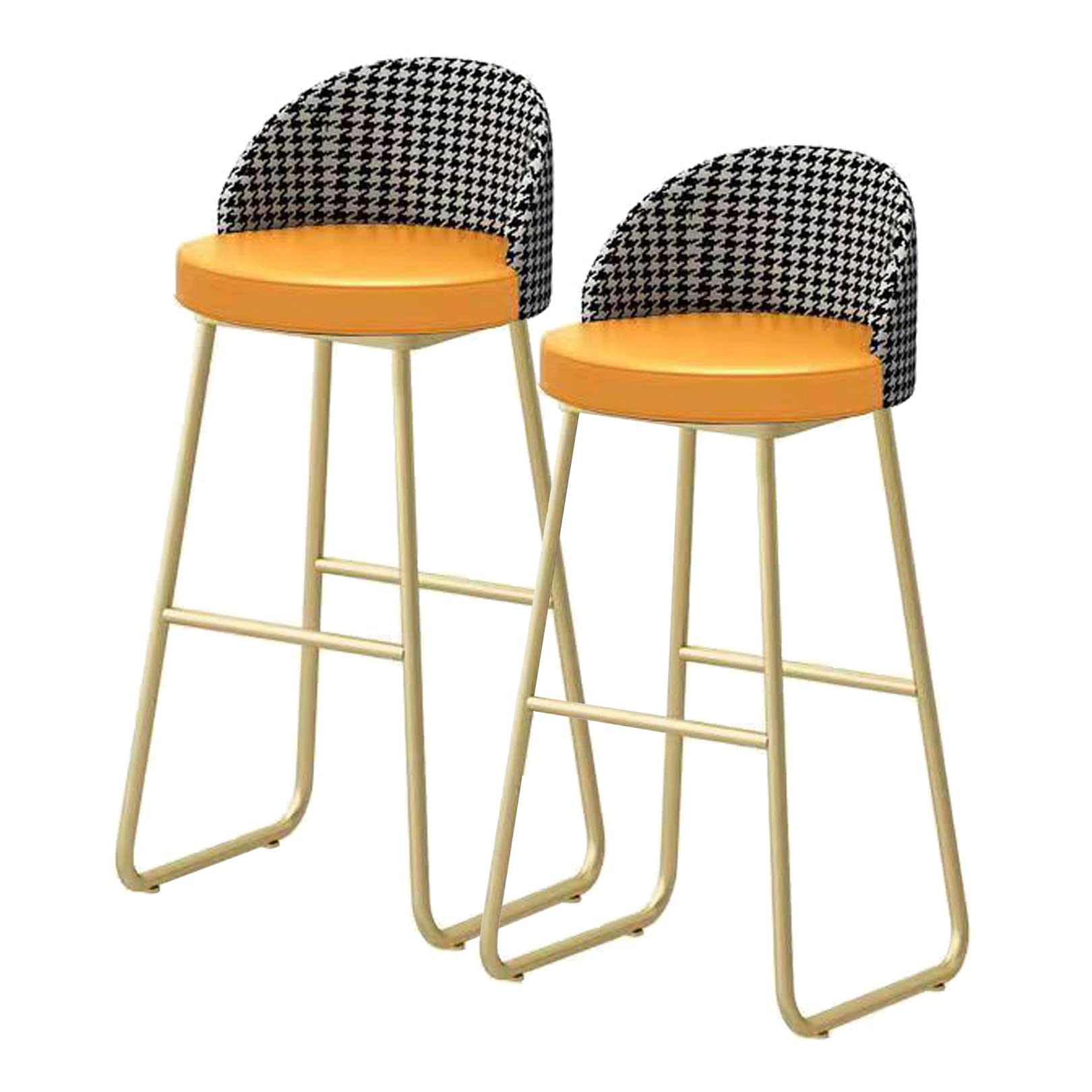 Tabouret de bar en cuir blanc élégant et confortable lot de 2 pour îlot