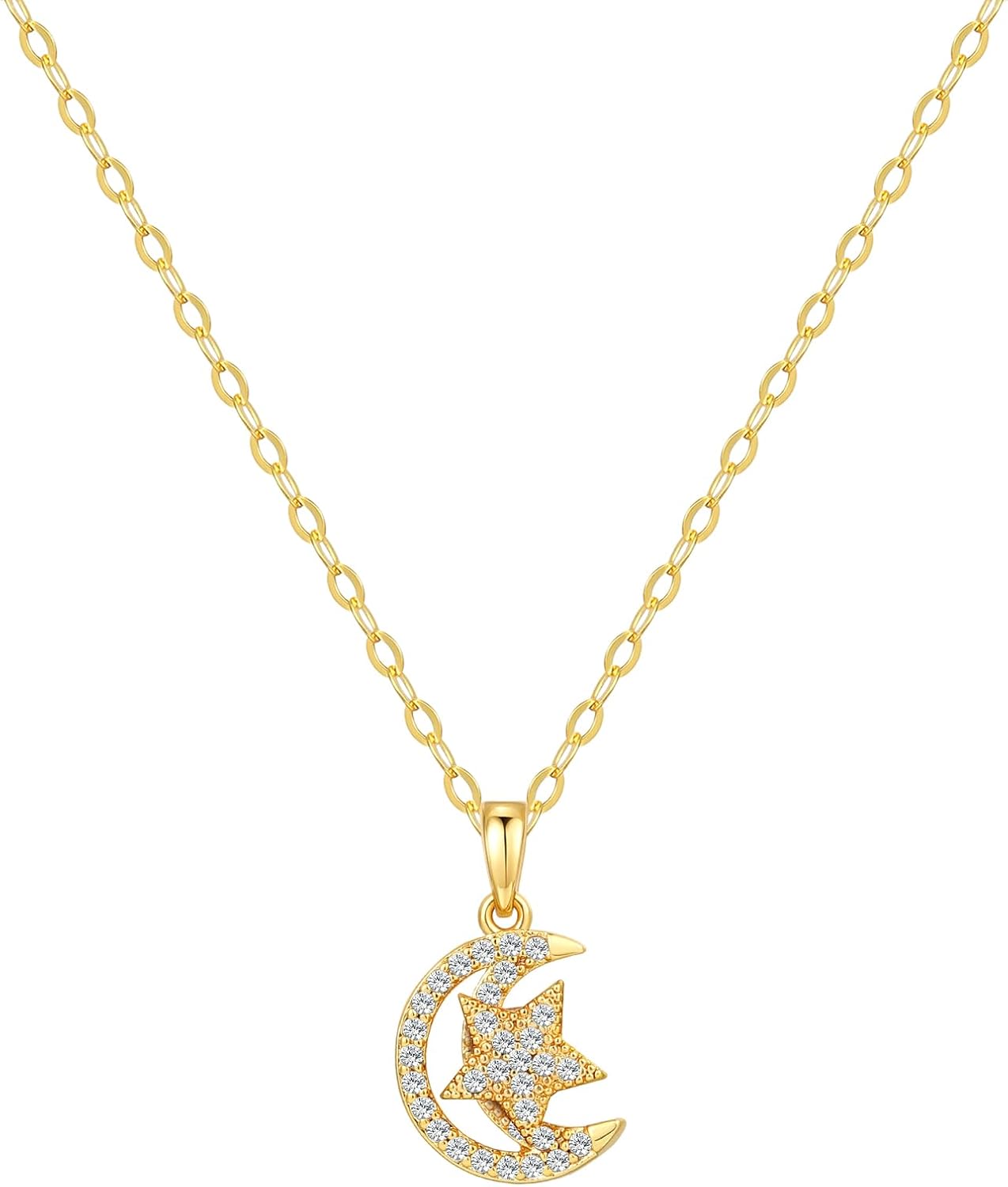 Starain Sunflower Necklaces for Women 14K Gold Plated Rotate Sunflower Pendant Necklace Cute Fun Necklaces 18 inch