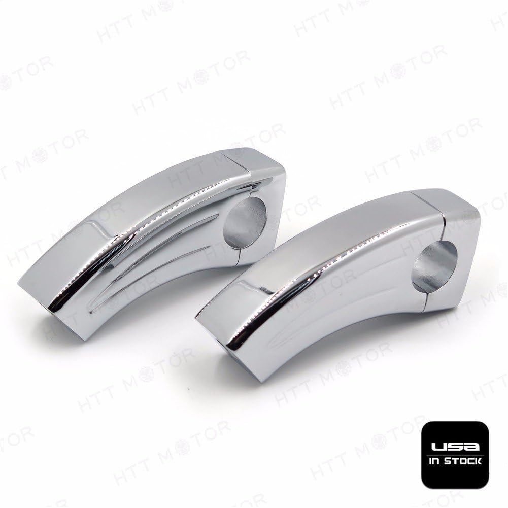 XKMT-Chromed Handlebar Risers Compatible With Shadow VT750 1100 VTX 1300 GL1800 Aero Spirit 1'' [B00YWCSWNY]