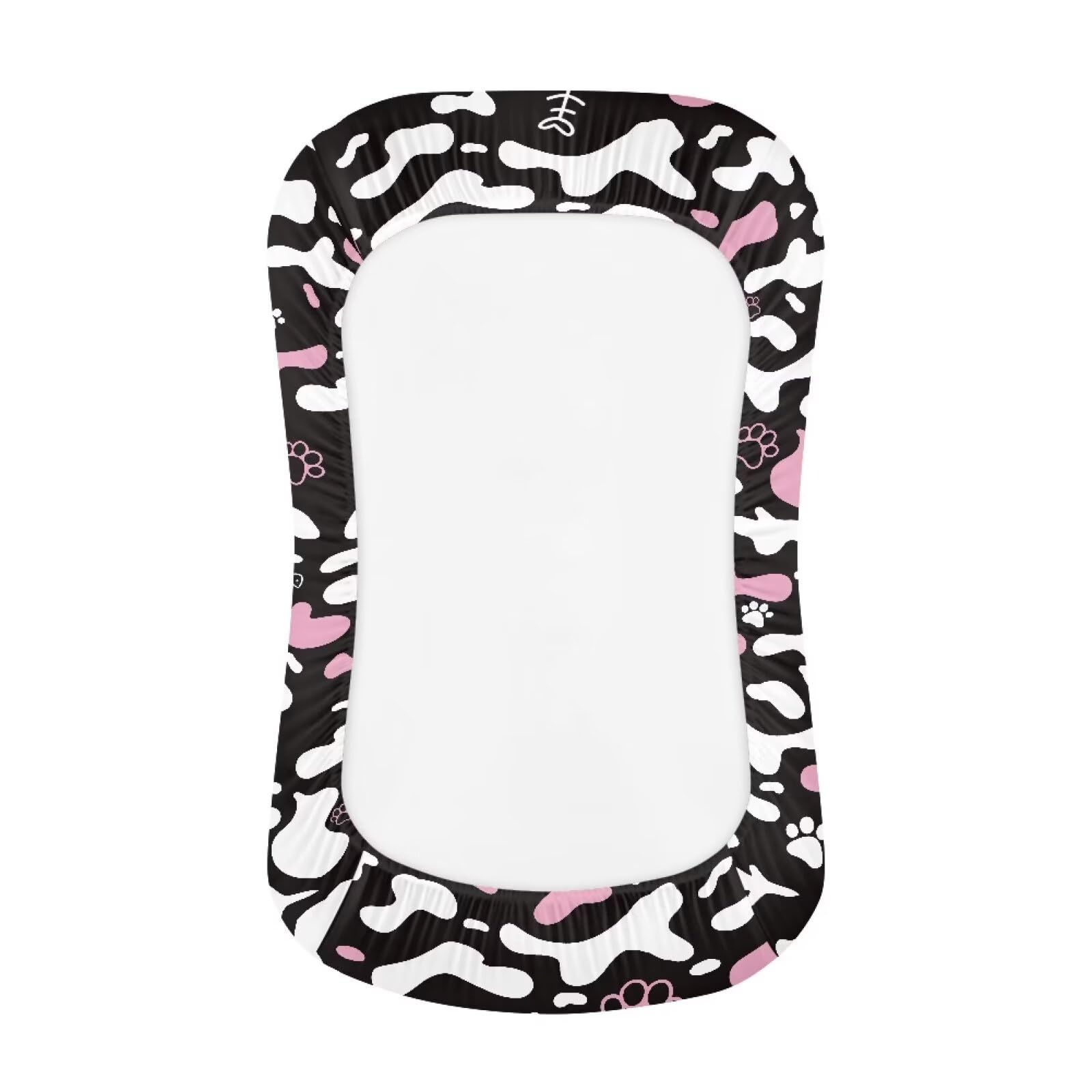 Kathyboom Cow Print Baby Lounger Cover for Newborn Baby Boys and Girls Soft Covers Durable Baby Nest Pillow Cover Home Decor