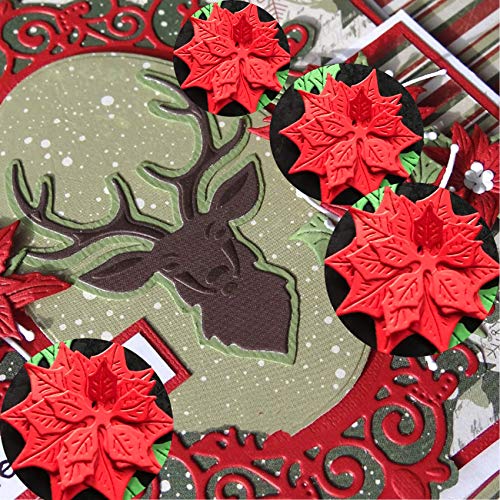 8Pcs/Set Maple Leaf Flower Metal Die Cuts,Wedding Christmas Leaves Flower Cutting Dies Cut Stencils For Diy Scrapbooking Decorative Embossing Paper Card Scrapbooking Card Making #TOP4
