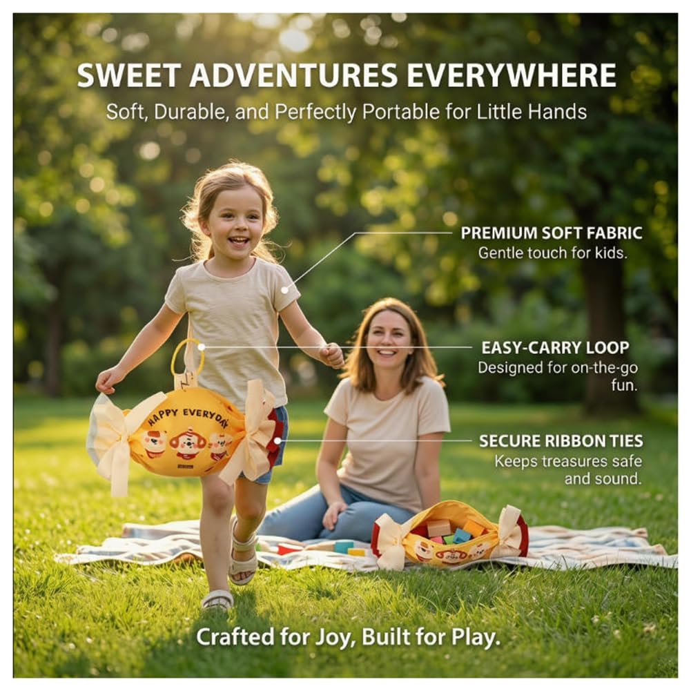 Süßigkeiten Tütchen aus Stoff Geschenktüten Kreative Bonbontaschen Niedliche Süßigkeiten-Tüten für Bonbons Kekse Babys Kinder Geburtstage Hochzeiten Babyparty Ostern Roter Bär 50 Stück