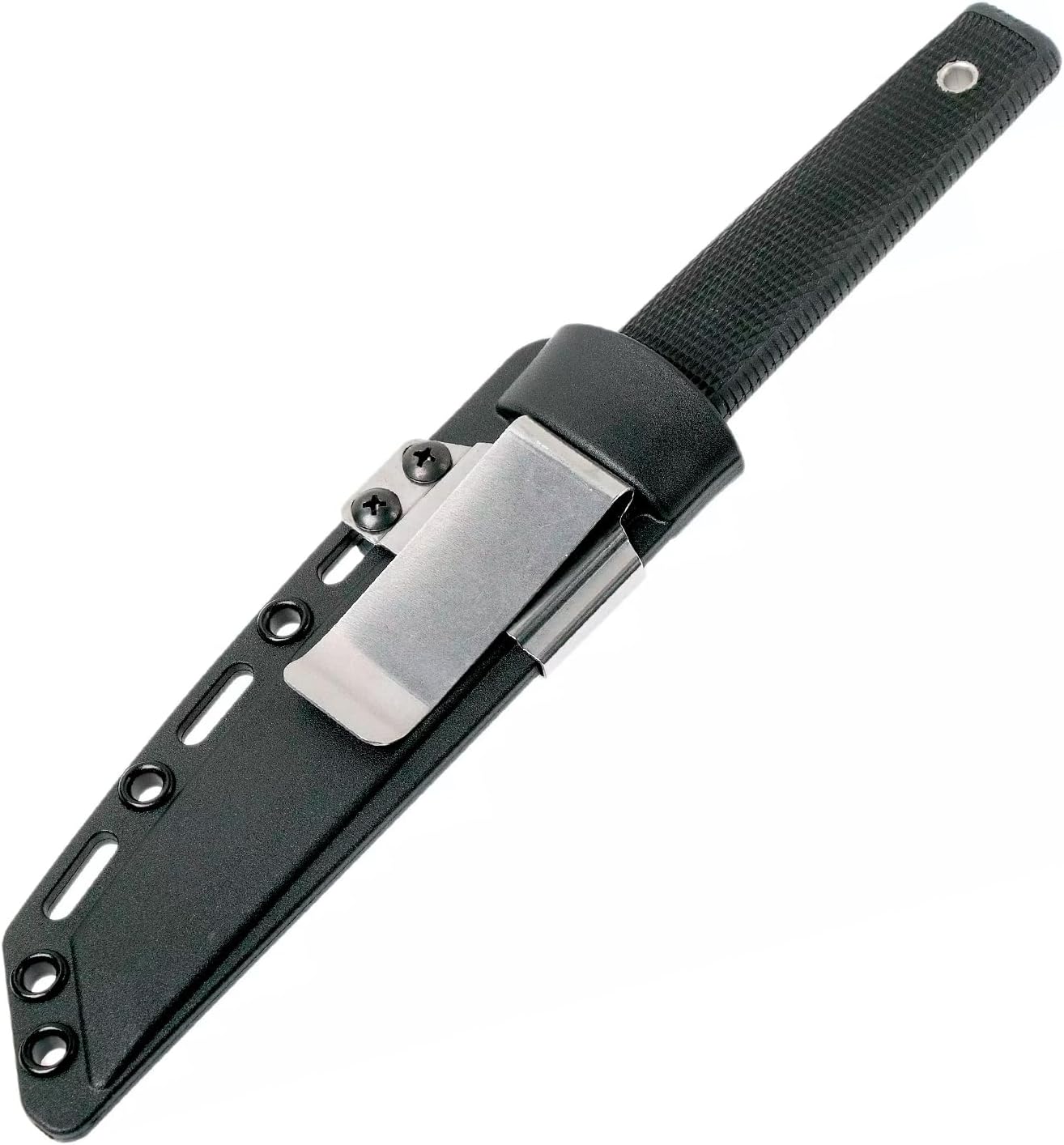 COLD STEEL Kobun Plain Edge 5.5" Japanese AUS8A Stainless Steel American Tanto Shape Fixed Blade Tactical Hunting Knife, Ergonomic Kray-Ex Handle, Secure-Ex Sheath - Image 6